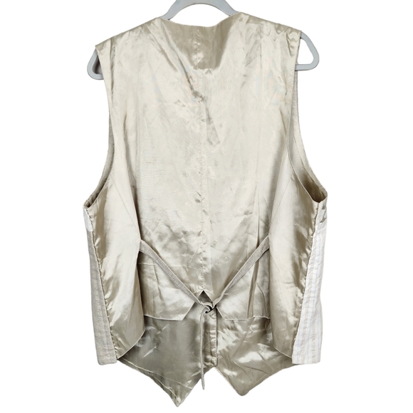 Rag Retro Vintage Quilted Patchwork Lace Burlap Vest Women's Size 1X - Picture 5 of 8